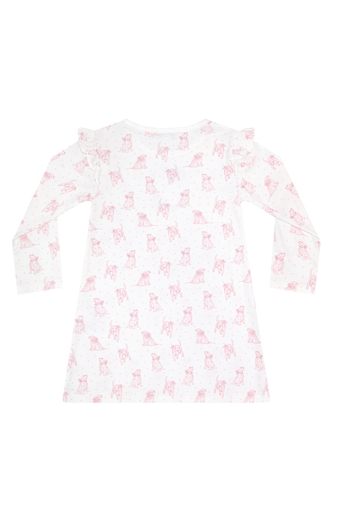 Pink Puppy Love Print Playtime Dress - Sweet & Playful Little Girl Style