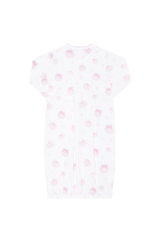 Premium Pink Pumpkin Patch Gown - Sweet Fall Dreams for Baby Girls