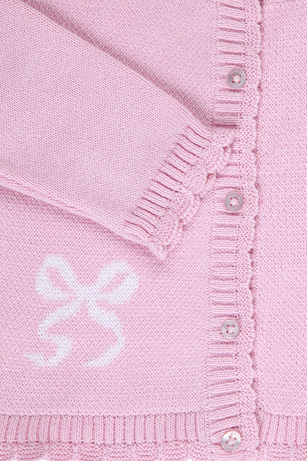 Charming Bow Cardigan - Elegant Baby Girl Knit Style