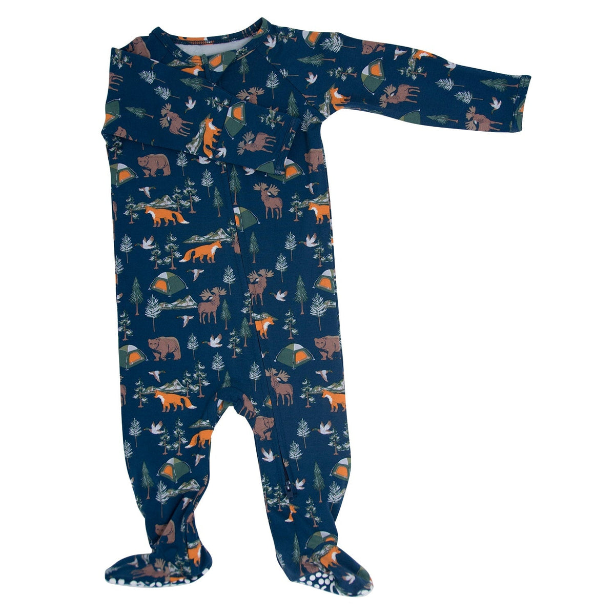 True Grit Zipper Footie - Cozy Baby Boy Bedtime