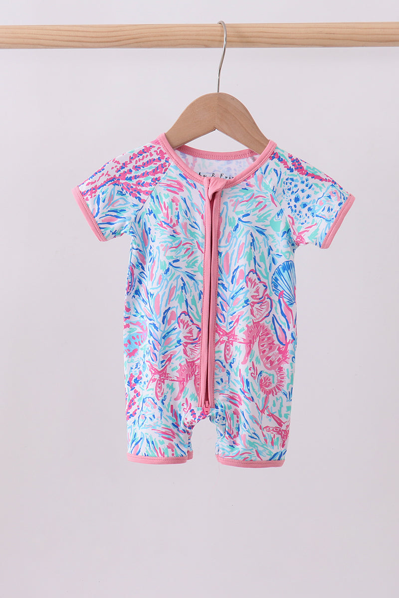 Under the Sea Bamboo Zipper Romper