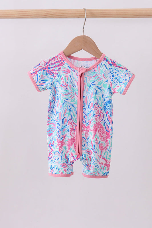 Under the Sea Bamboo Zipper Romper