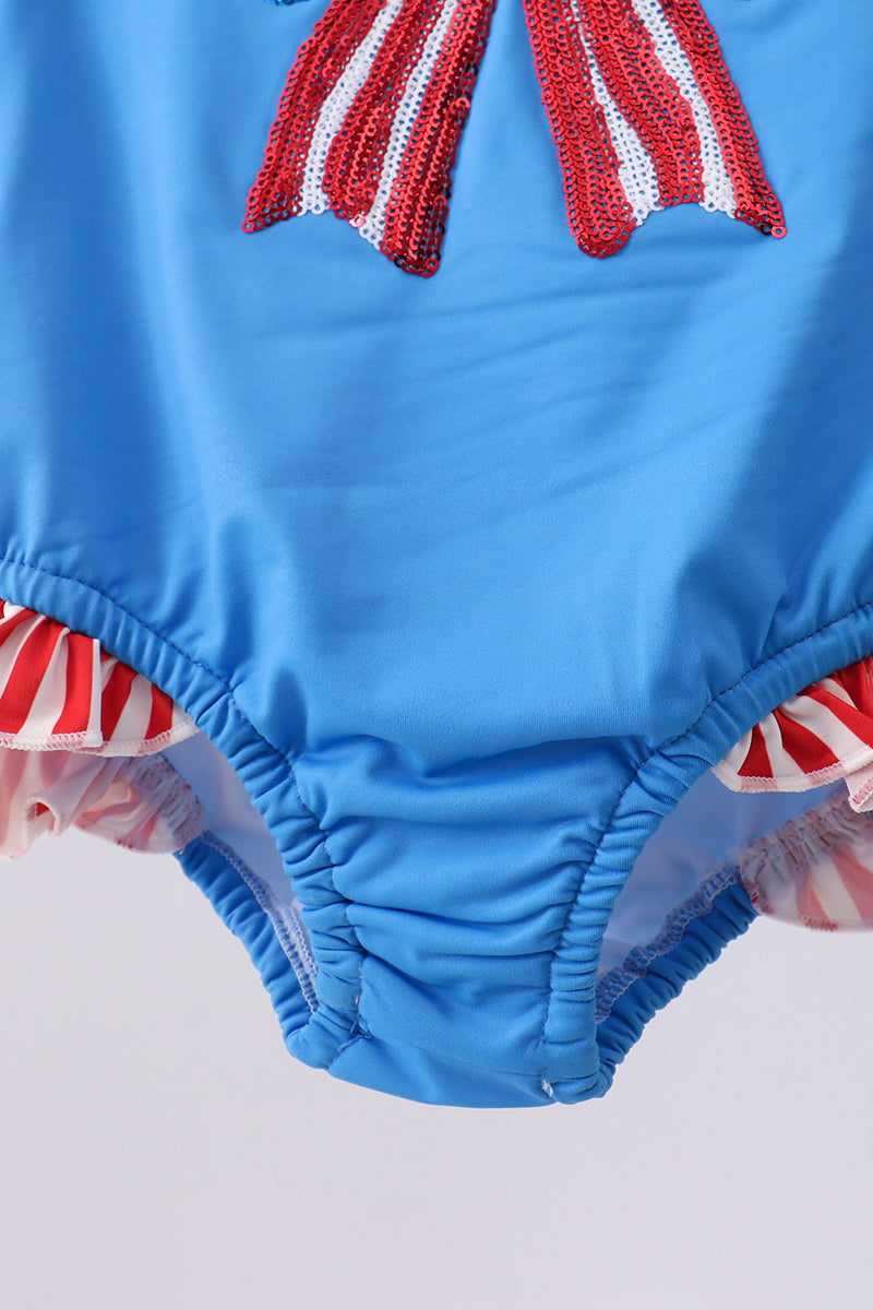 Sparkle Bow UPF 50+ Rash Guard Swimwear