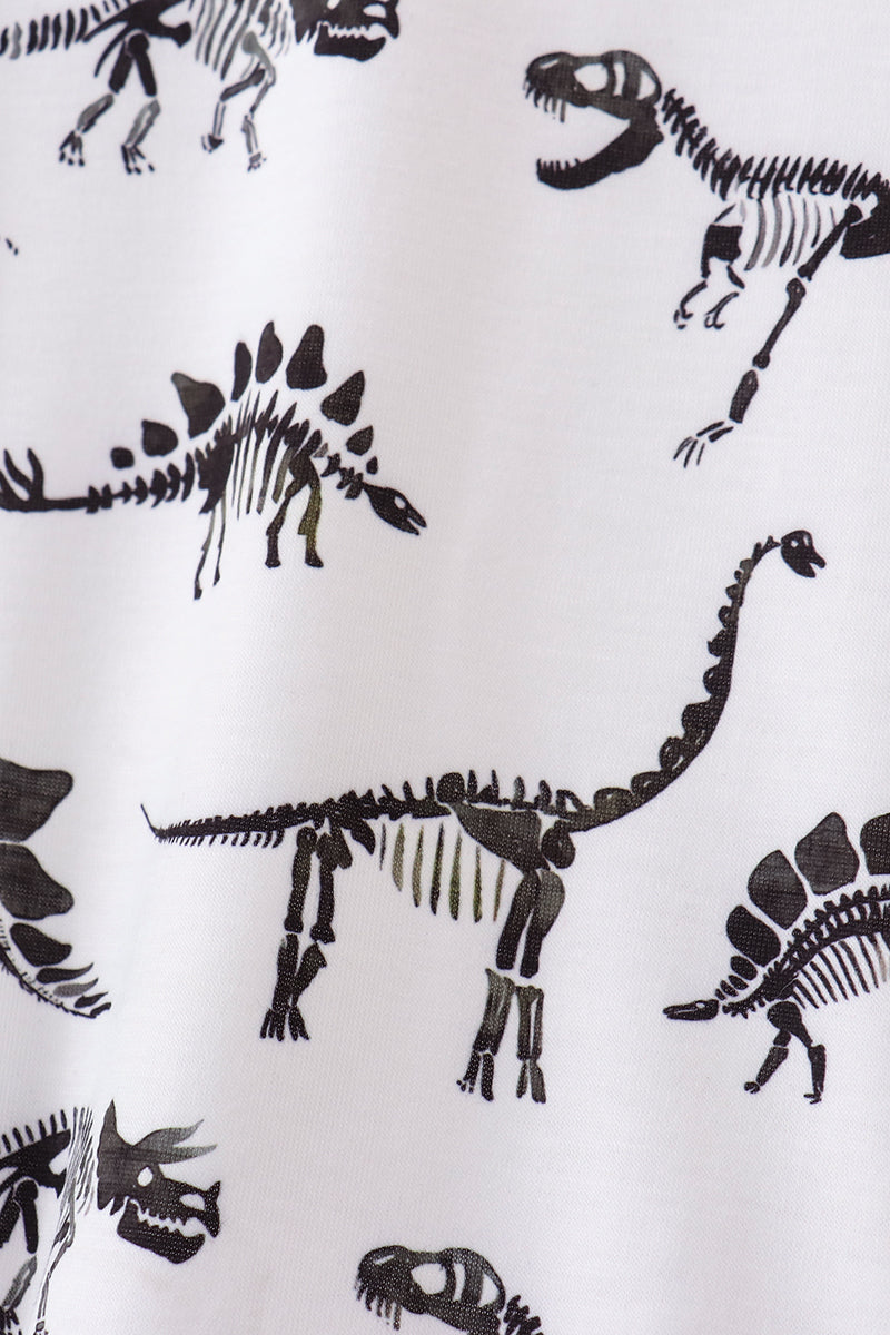 Navy Dinosaur Print Bubble Romper