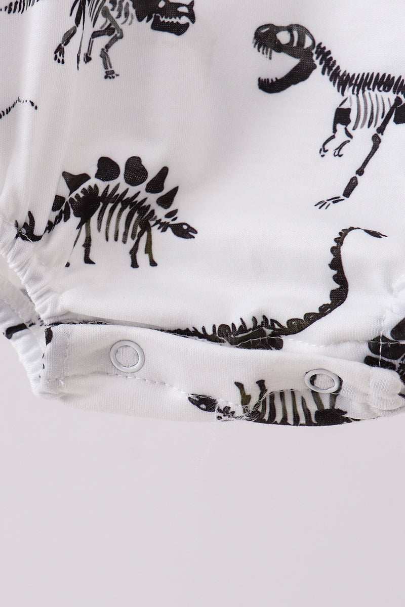 Navy Dinosaur Print Bubble Romper