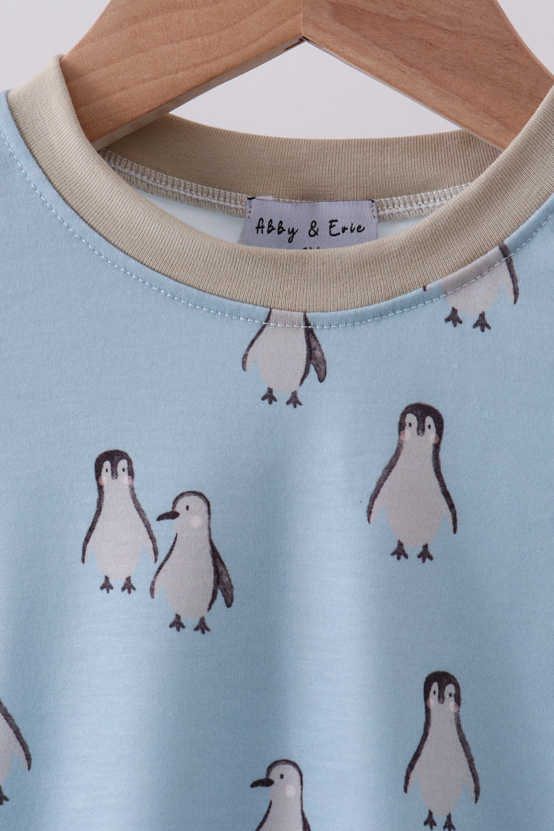 Penguin Print Bubble Romper