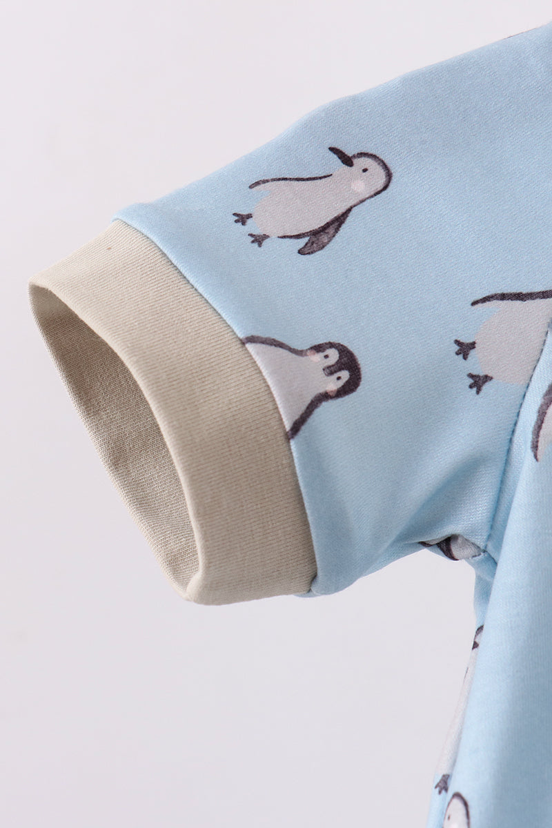Penguin Print Bubble Romper
