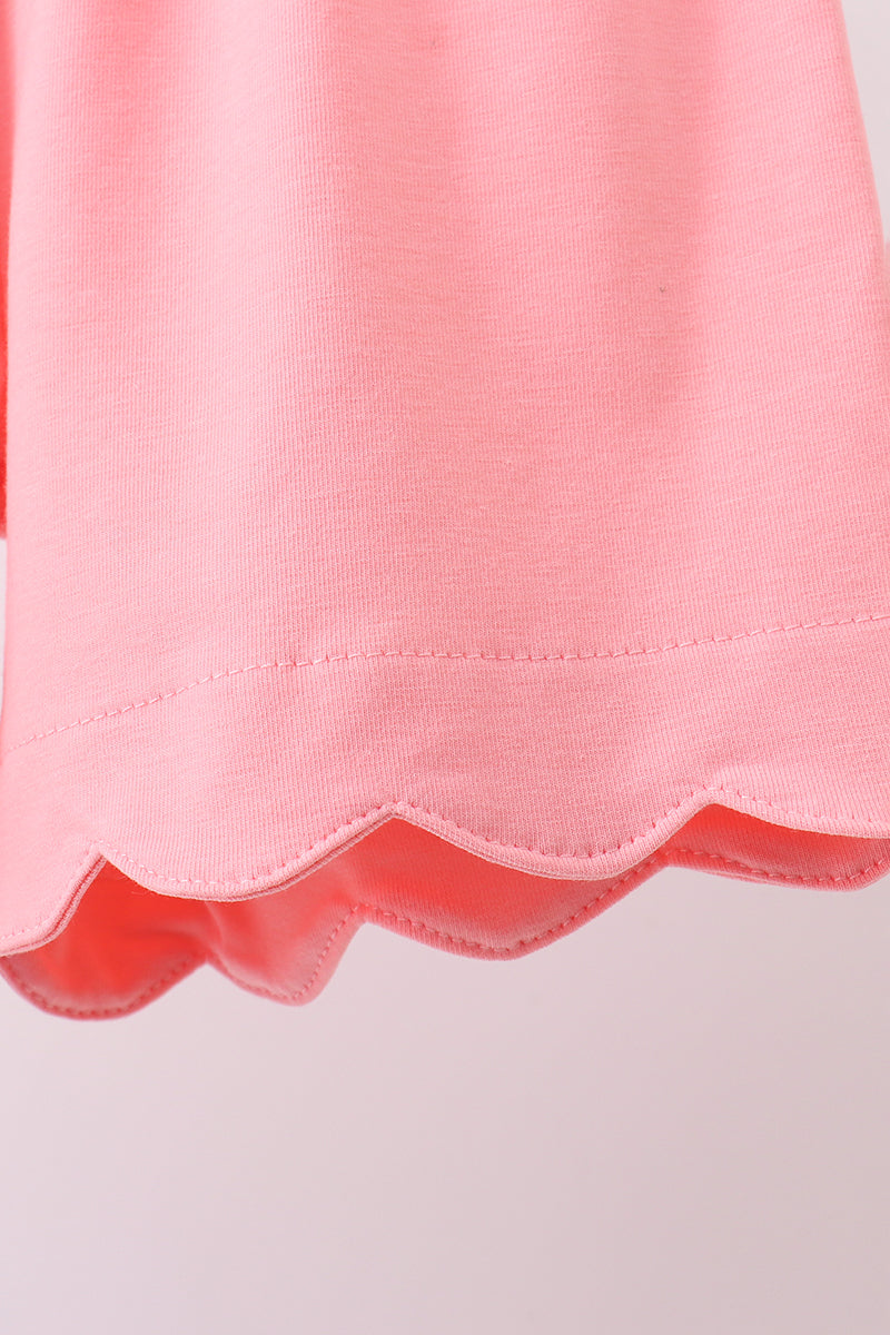 Pink Tropical Ruffle Shorts Set