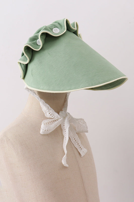 Sage Lace Bonnet – Vintage-Inspired Baby Girl Bonnet