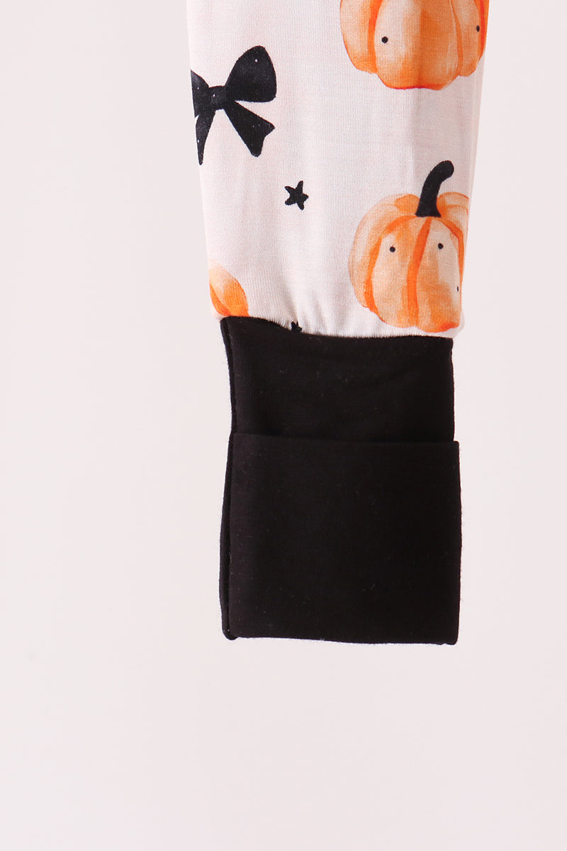 Bow Pumpkin Bamboo Romper - Sweet Fall Style for Little Ones