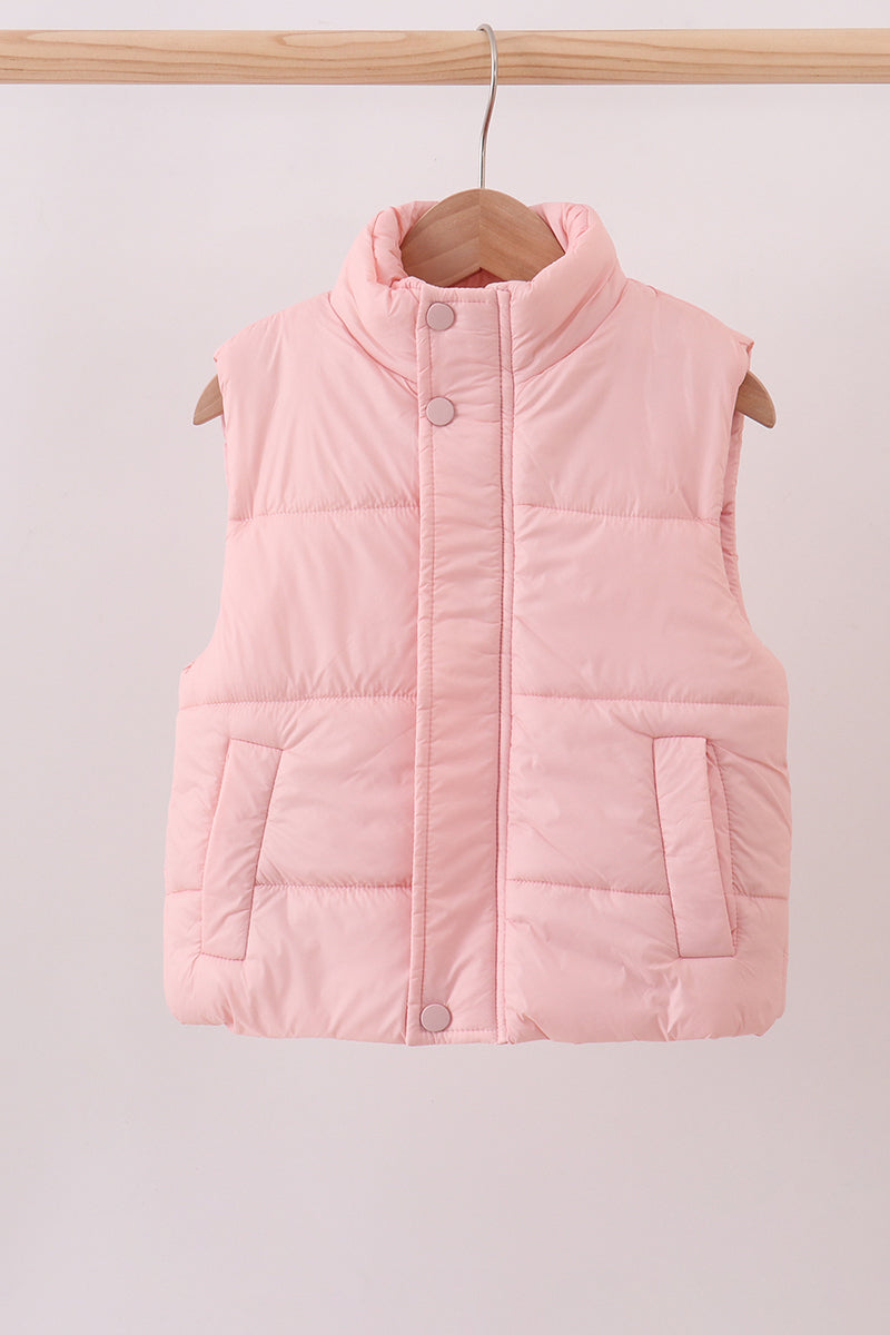 Pink Mom & Me Puffer Vest Set