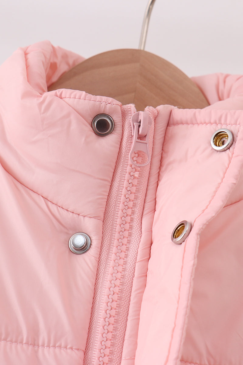 Pink Mom & Me Puffer Vest Set