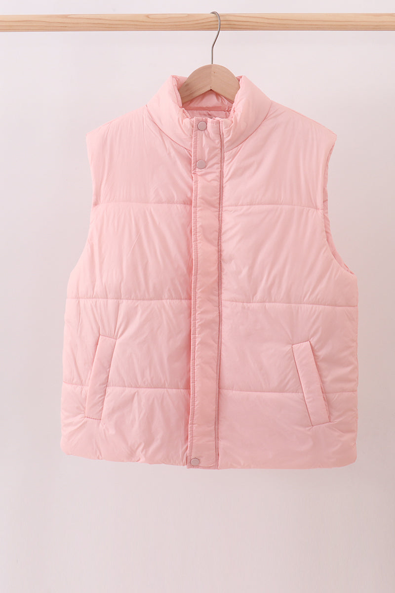 Pink Mom & Me Puffer Vest Set