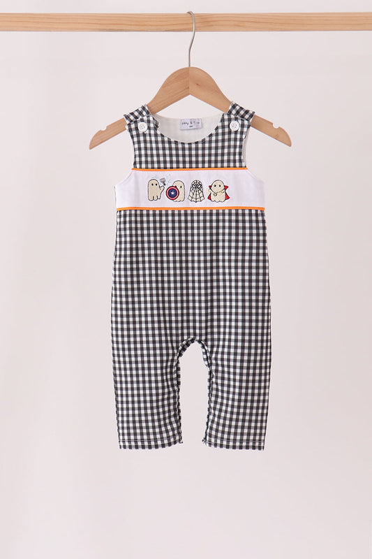 Black Ghost Embroidery Jonjon - Spooky-Sweet Style for Little Ones