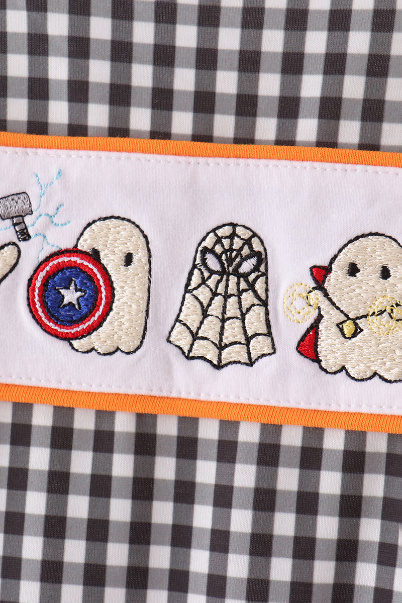 Black Ghost Embroidery Jonjon - Spooky-Sweet Style for Little Ones