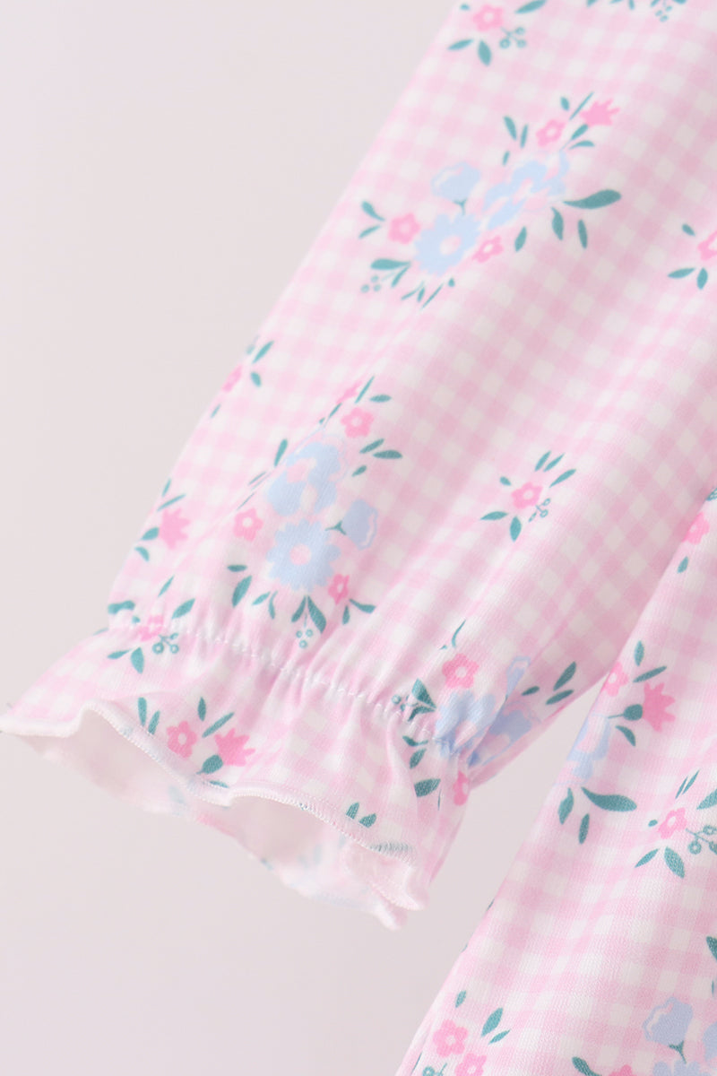 Pink Floral Bow Bloomer Set - Sweet Everyday Style for Girls