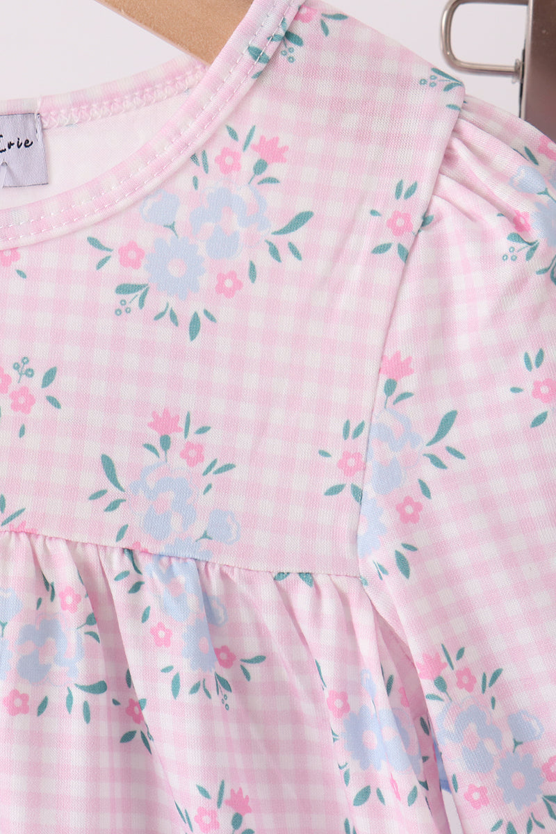 Pink Floral Bow Bloomer Set - Sweet Everyday Style for Girls
