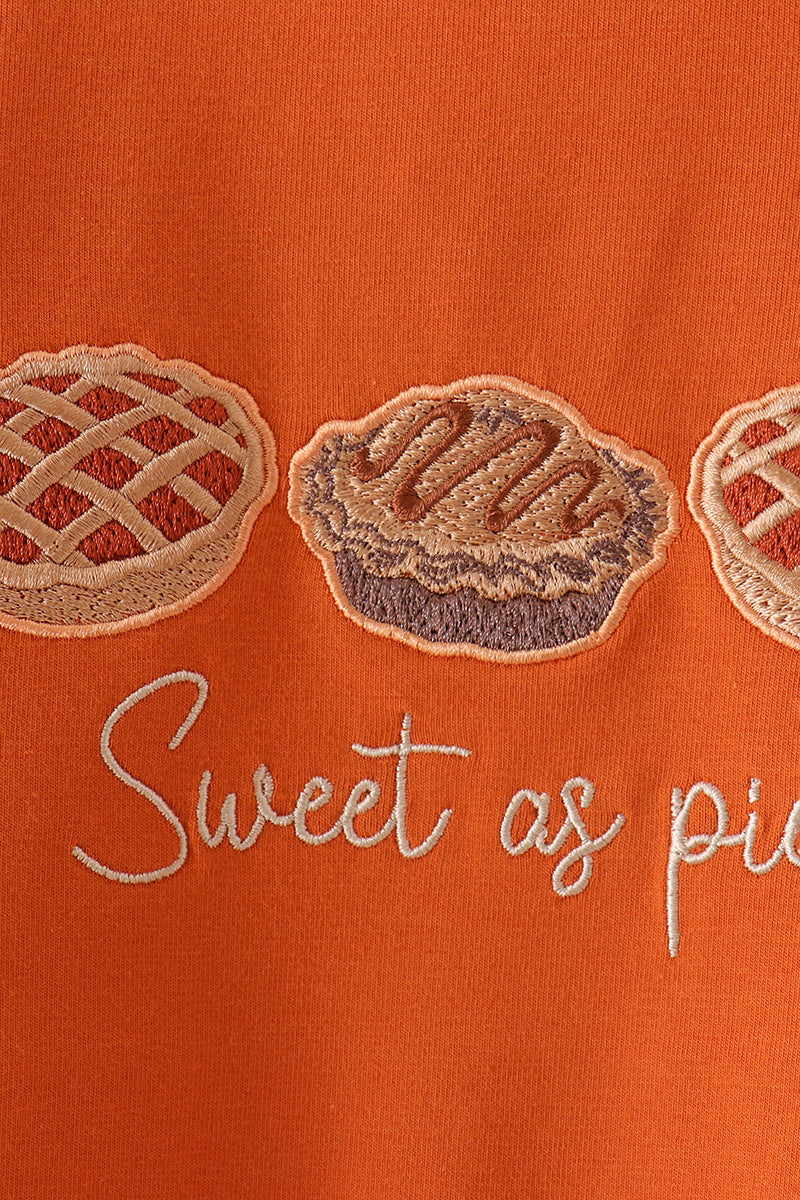 Sweet as Pie Embroidered Romper - Cozy Thanksgiving Style for Little Ones