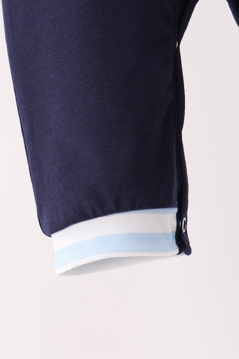 Navy Airplane Embroidered Romper - Sweet Everyday Adventures for Baby Boys