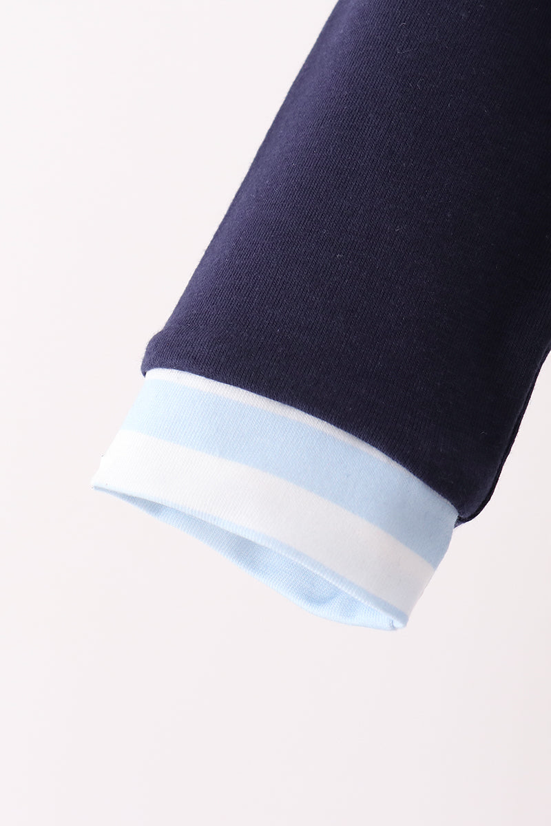 Navy Airplane Embroidered Romper - Sweet Everyday Adventures for Baby Boys