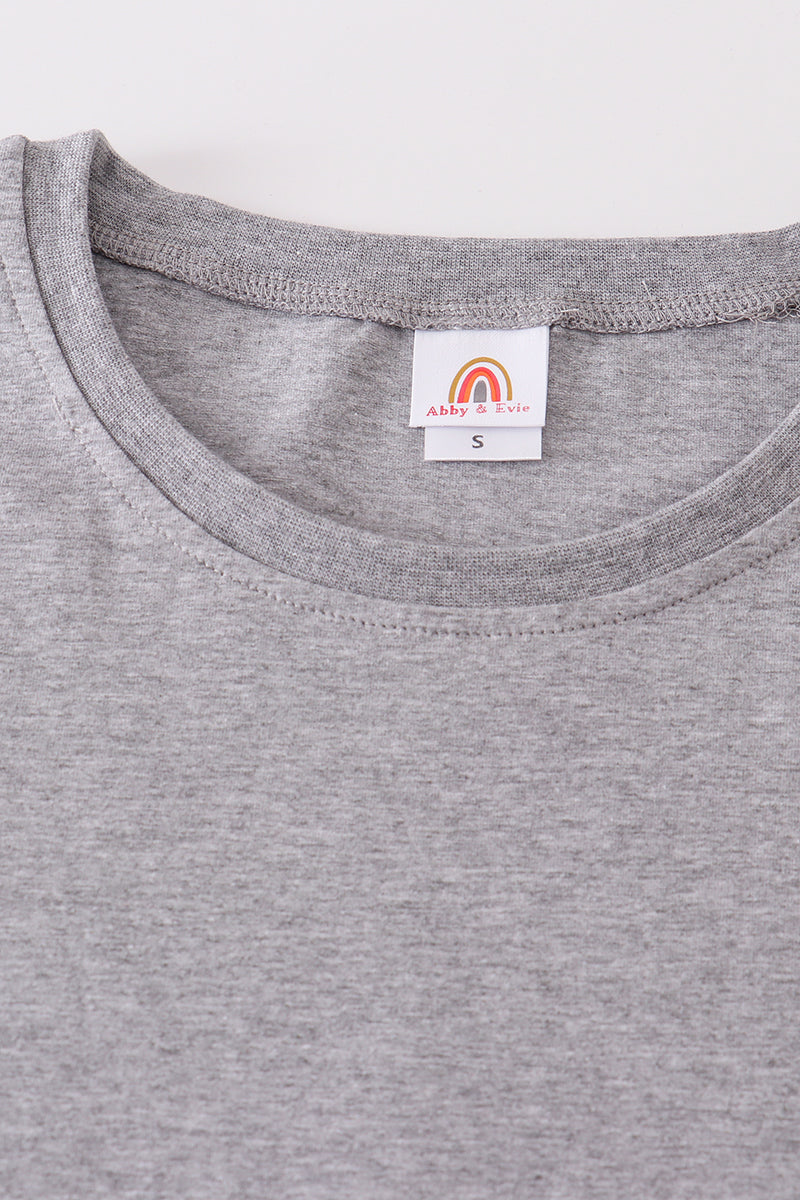Gray Basic Family Matching Tee Collection
