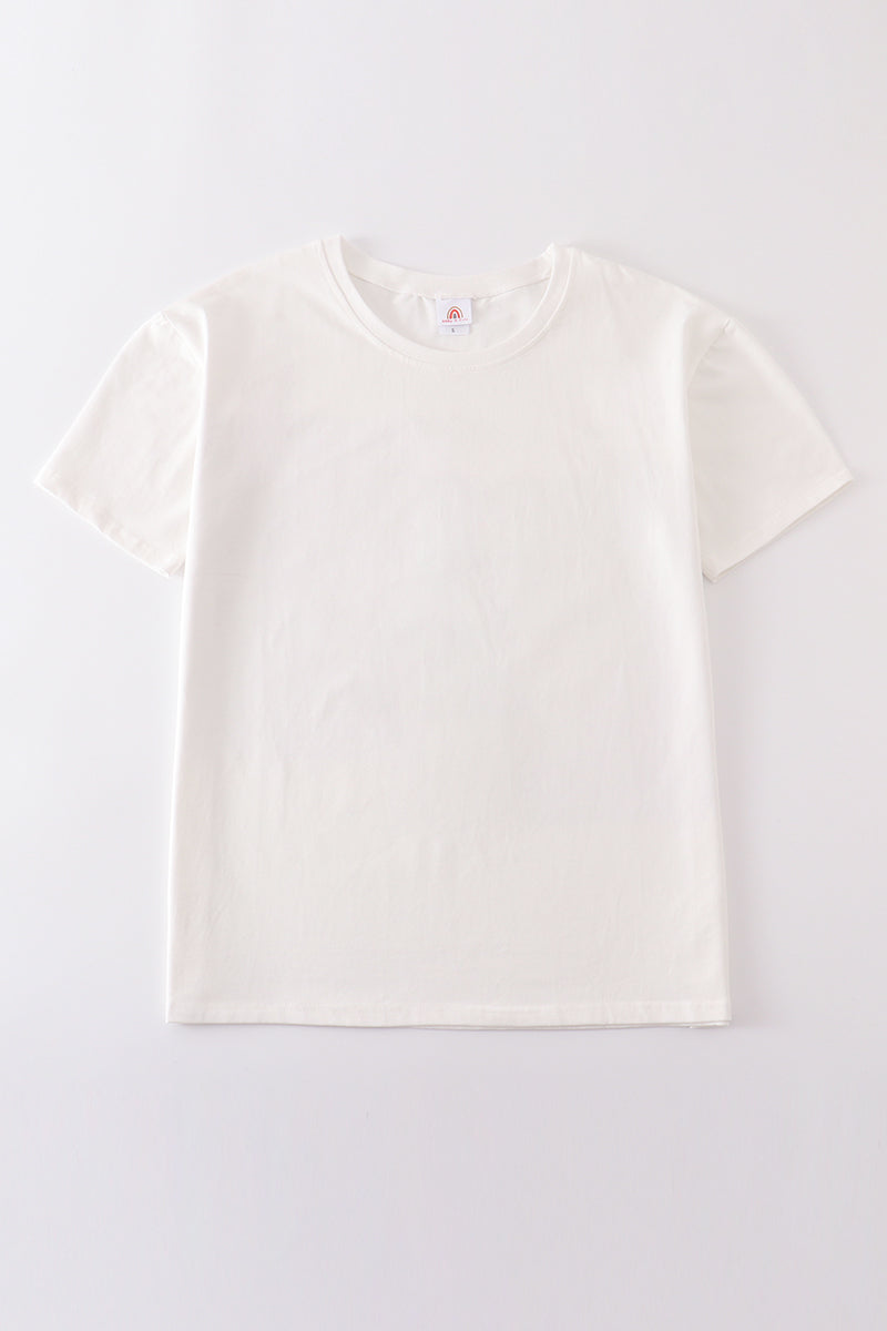 Cream Basic Family Matching Tee Collection