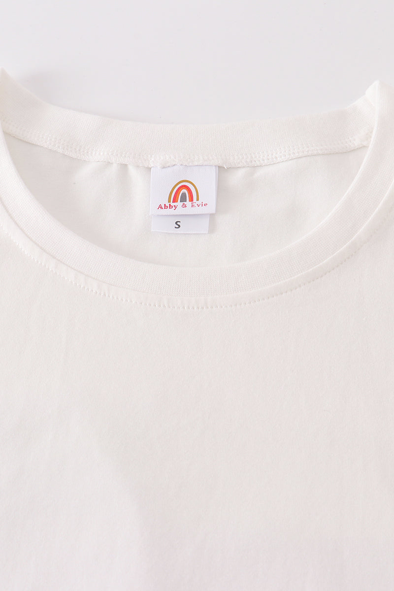 Cream Basic Family Matching Tee Collection