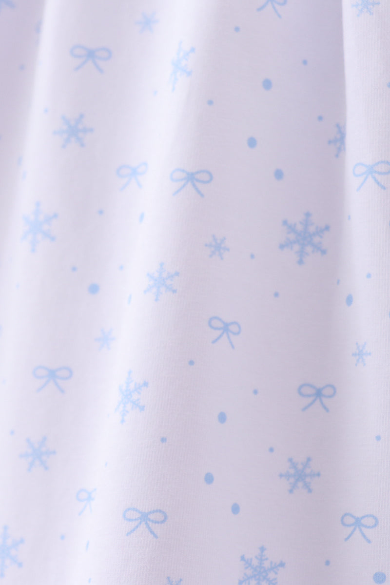 Premium Blue Snow Bow Pants Set