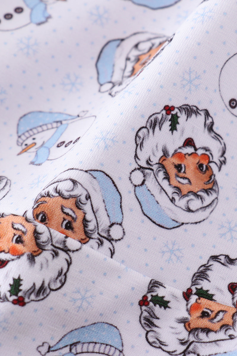 Blue Santa Print Men's Pajama Pants - Cozy Christmas Nights