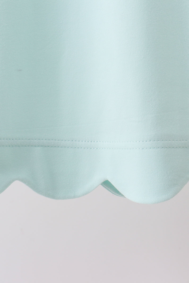 Mint Scalloped Bow Dress – Sweet & Feminine Girls Style