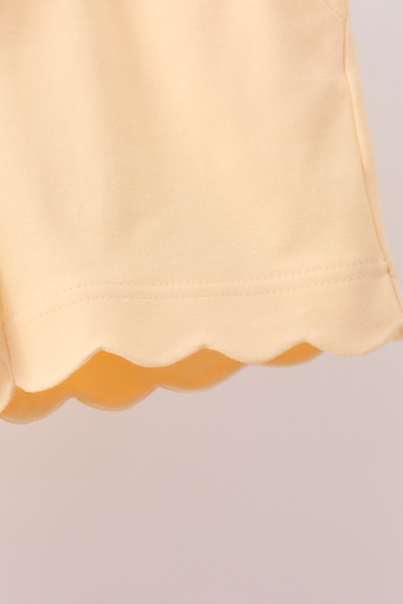 Buttercup Scalloped Shorts Set - Adorable Little Girl Summer Style