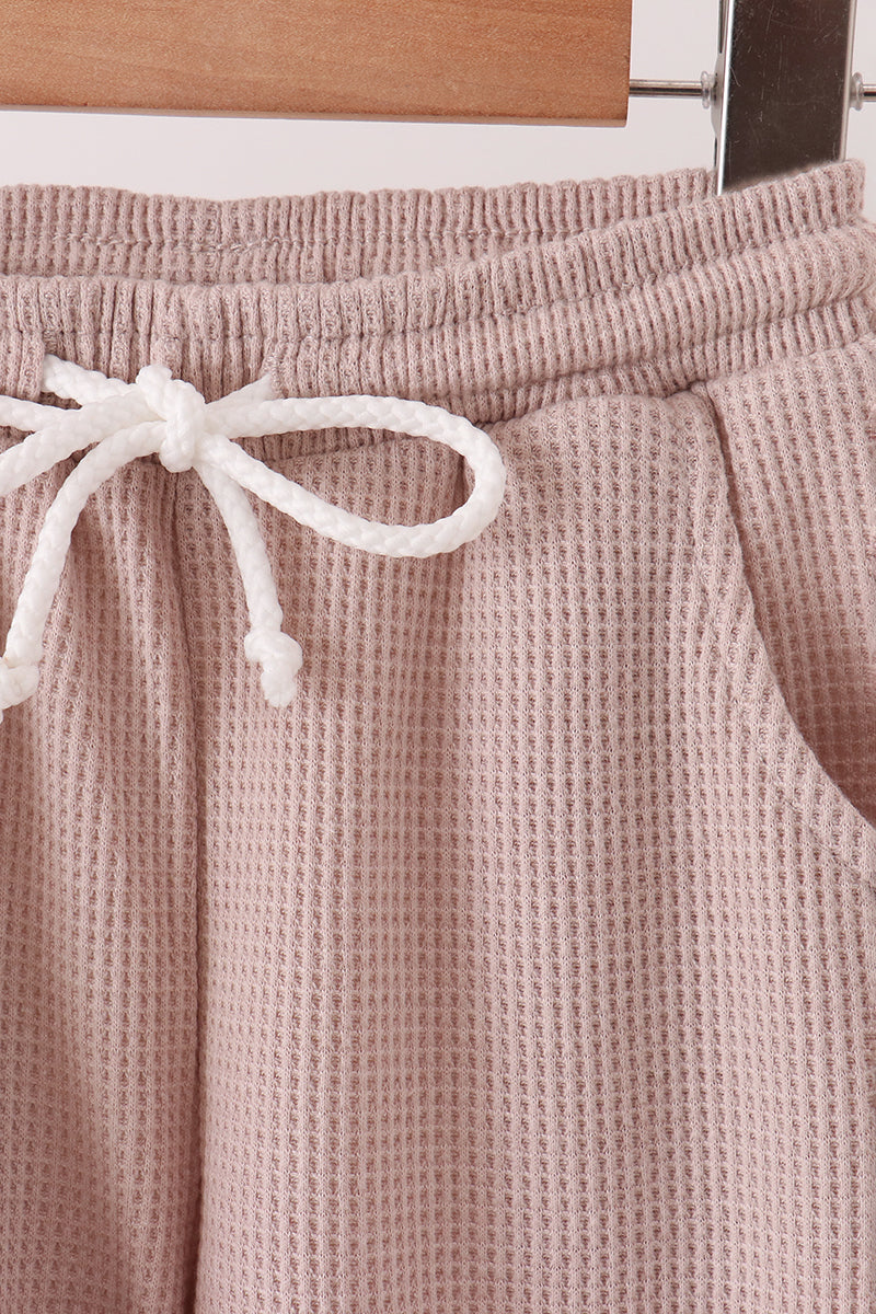 Beige Scalloped Pants Set - Sweet Everyday Girl Style