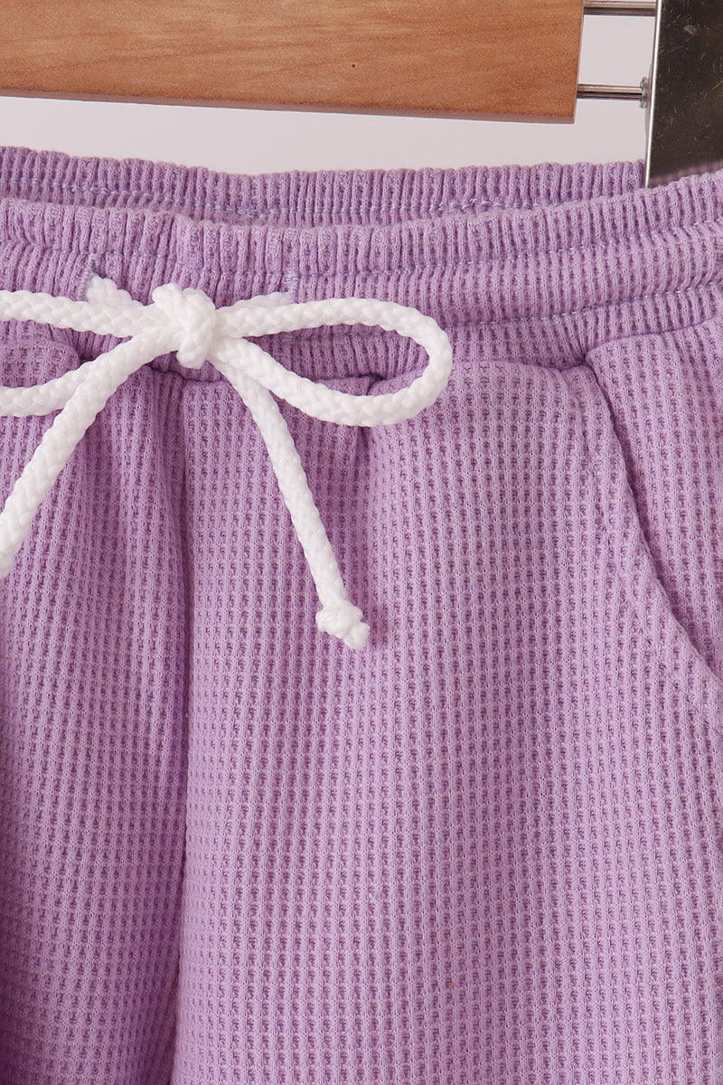 Lavender Scalloped Pants Set - Sweet Everyday Girl Style