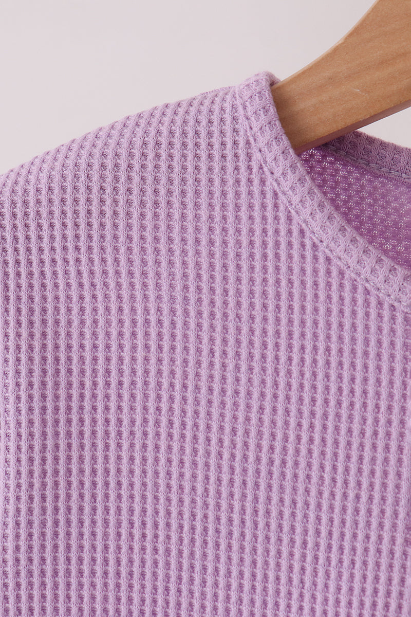 Lavender Scalloped Pants Set - Sweet Everyday Girl Style