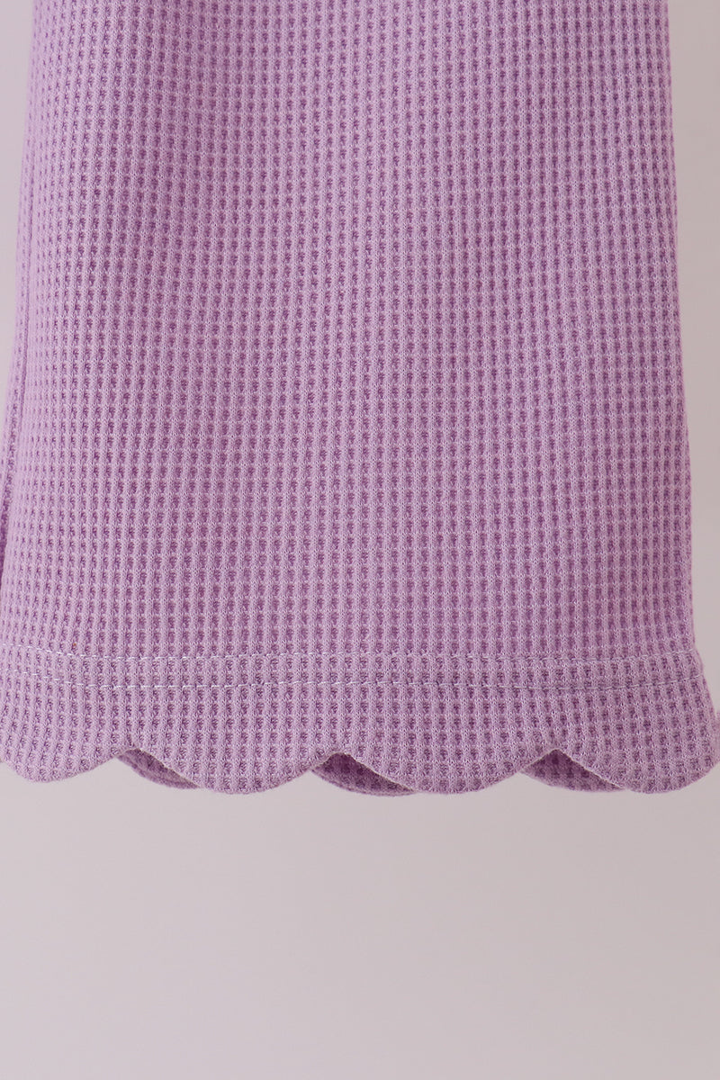 Lavender Scalloped Pants Set - Sweet Everyday Girl Style