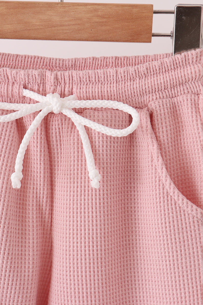Pink Scalloped Pants Set - Sweet Everyday Girl Style