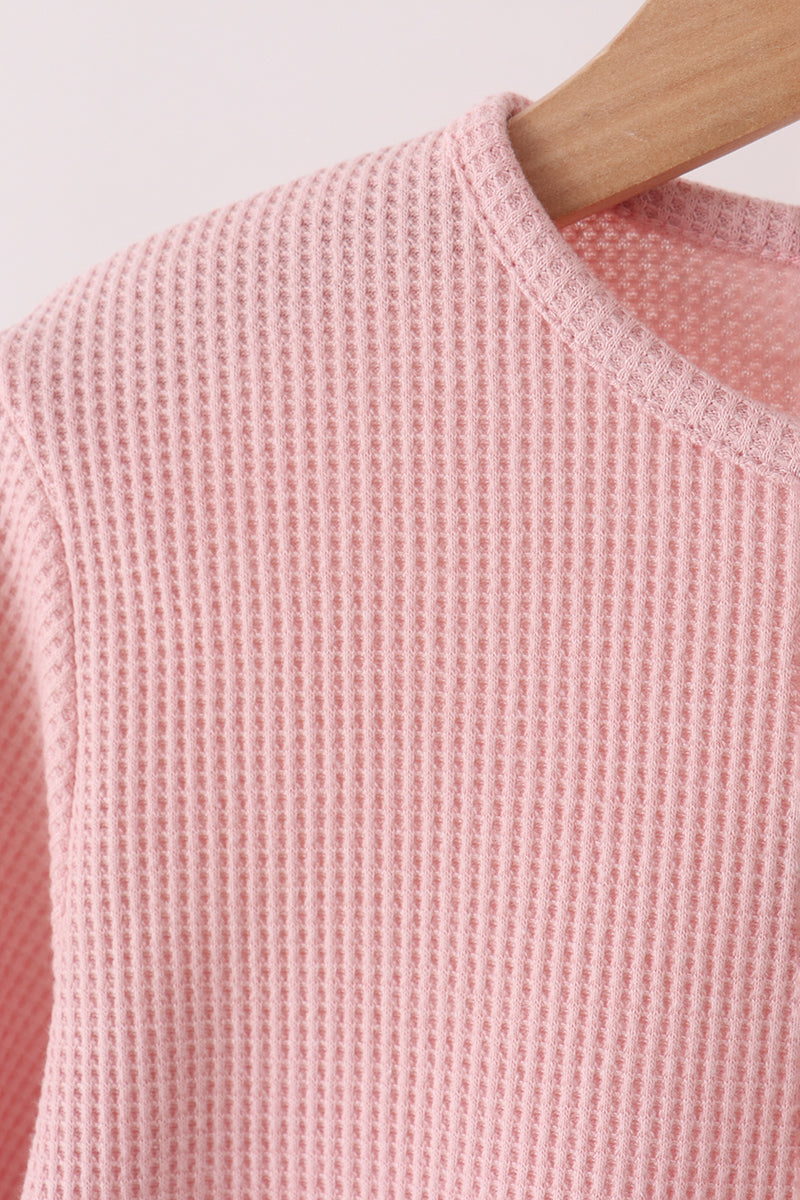 Pink Scalloped Pants Set - Sweet Everyday Girl Style