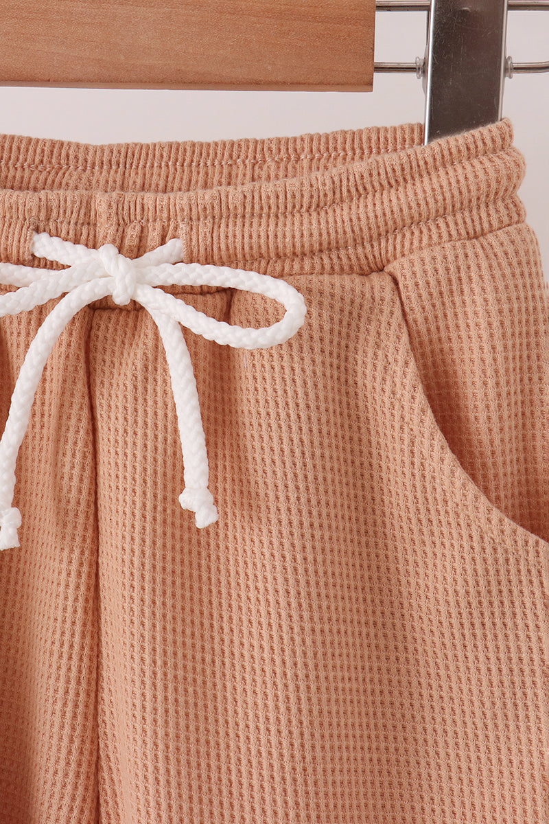 Oatmeal Scalloped Pants Set - Sweet Everyday Girl Style