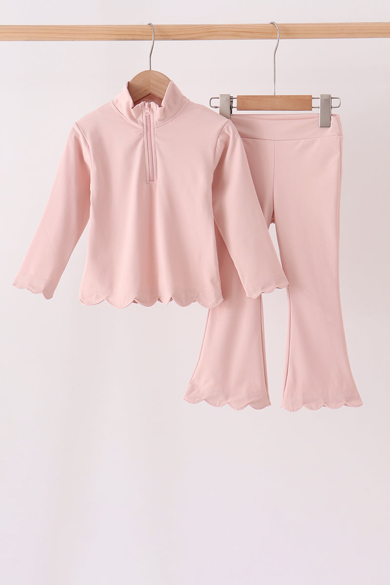 Pink Scalloped Active Set - Ready for Her Day