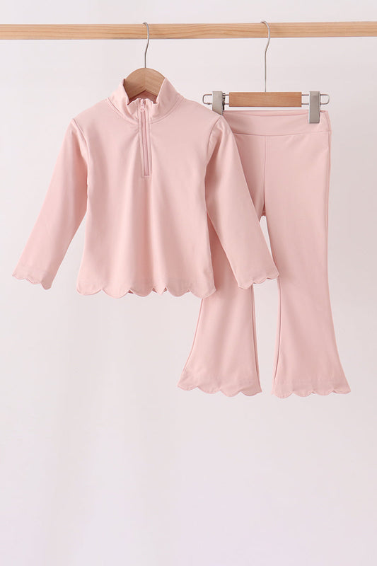Pink Scalloped Active Set - Ready for Her Day