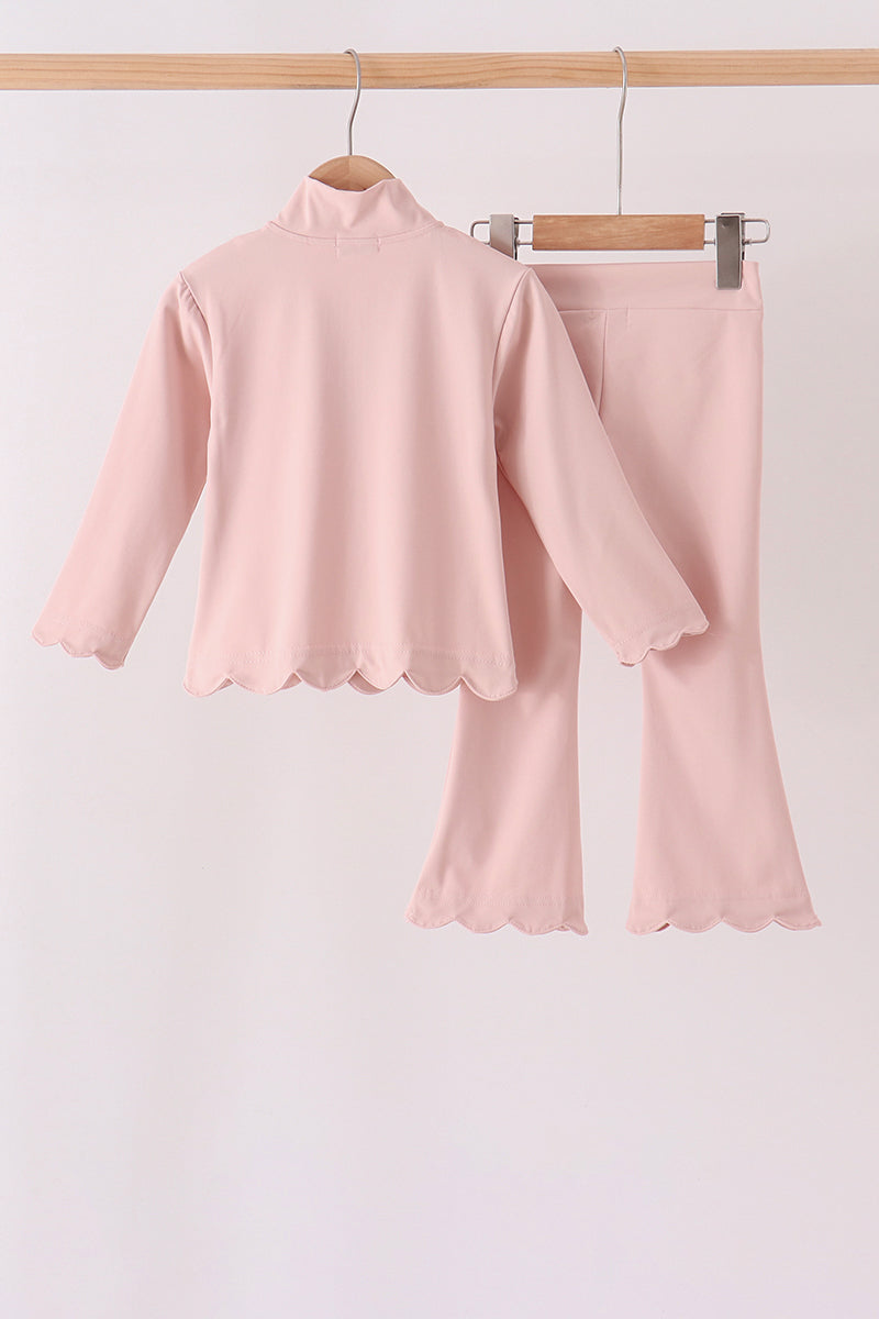 Pink Scalloped Active Set - Ready for Her Day