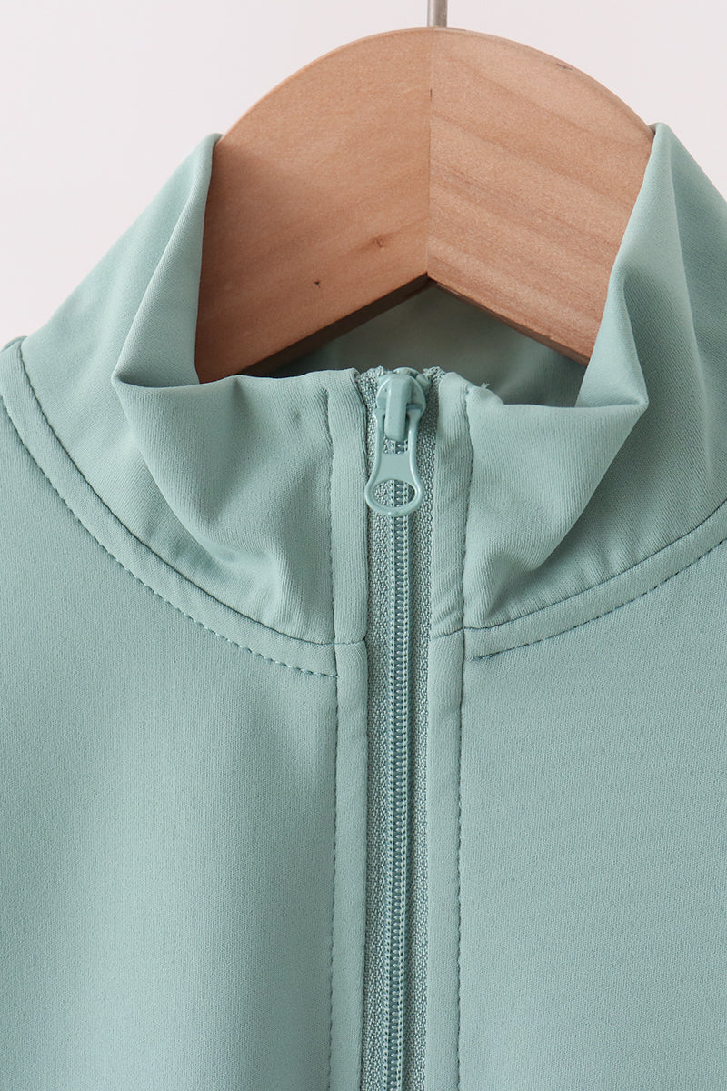 Sage Scalloped Quarter-Zip Active Set - Ready for Her Day
