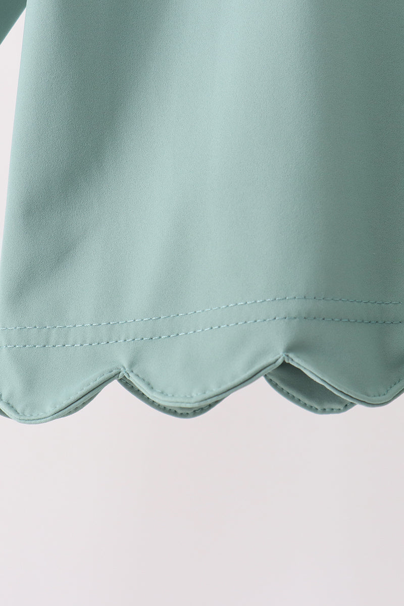 Sage Scalloped Quarter-Zip Active Set - Ready for Her Day