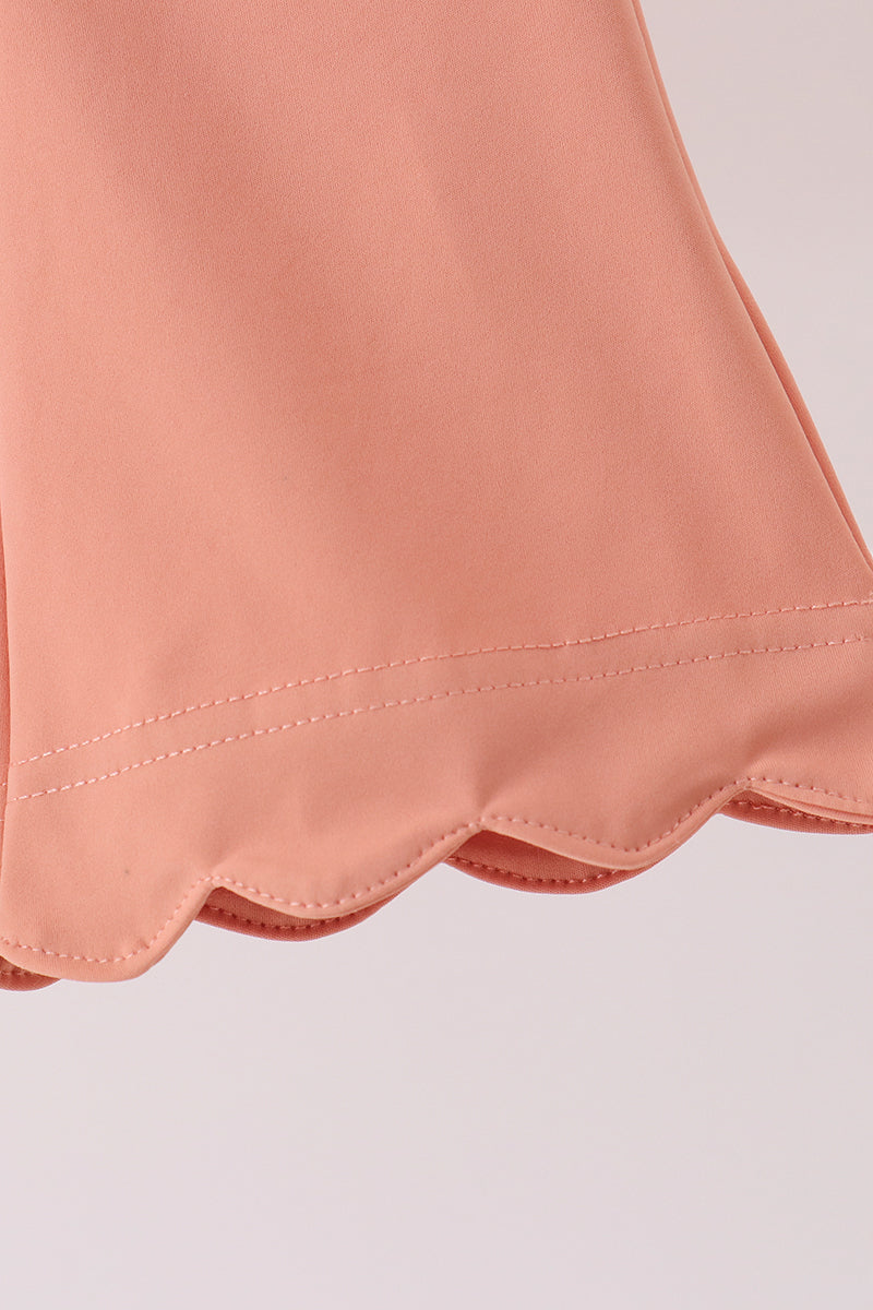 Coral Scalloped Active Set - Ready for Her Day