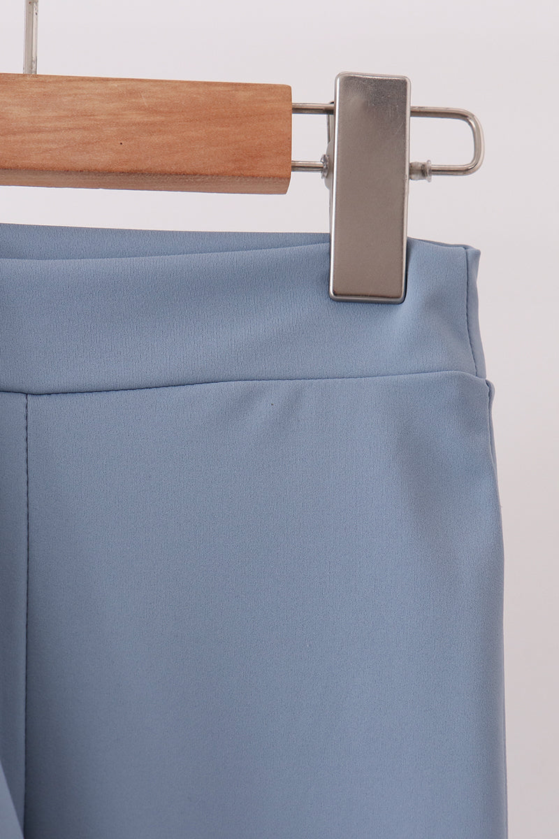 Dusty Slate Blue Scalloped Active Set - Ready for Her Day
