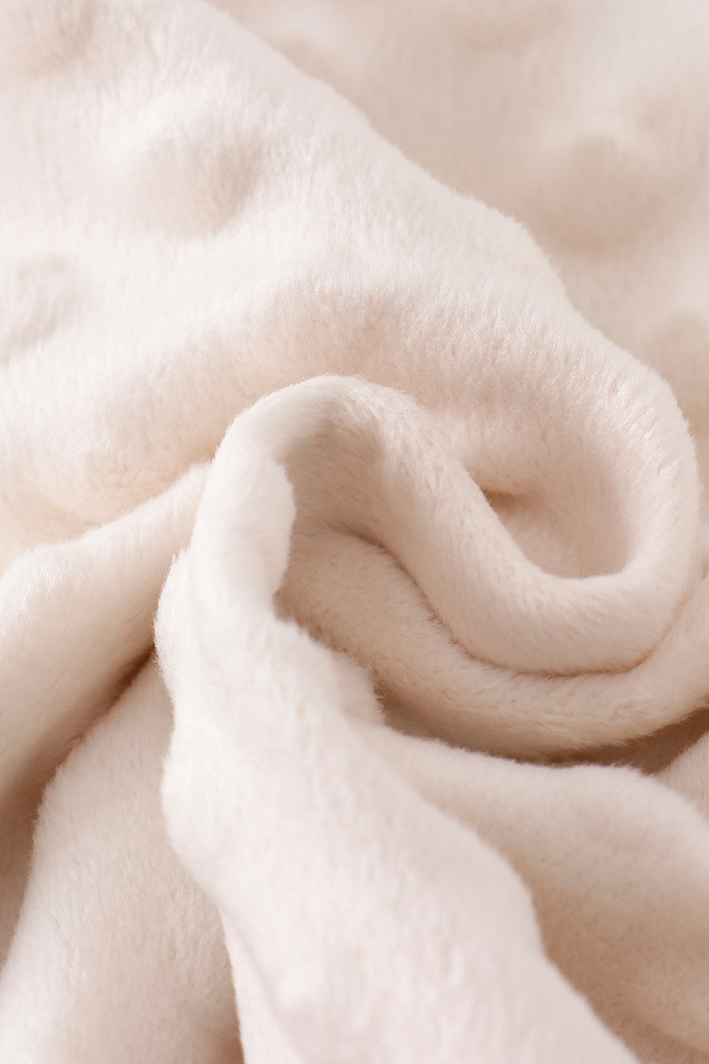 Platinum Pink Plaid Ruffle Knit Baby Blanket