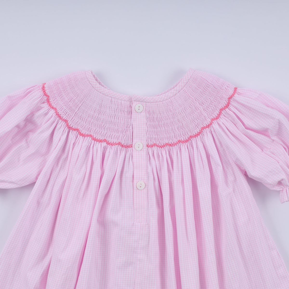 Pink Christmas Tree Hand Smocked Dress - Sweet Holiday Style for Girls