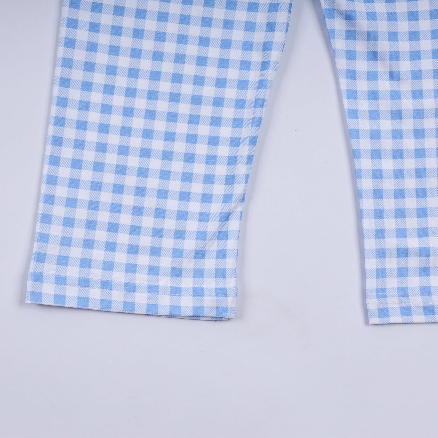Sage Cow Hand Smocked Gingham Pants Set