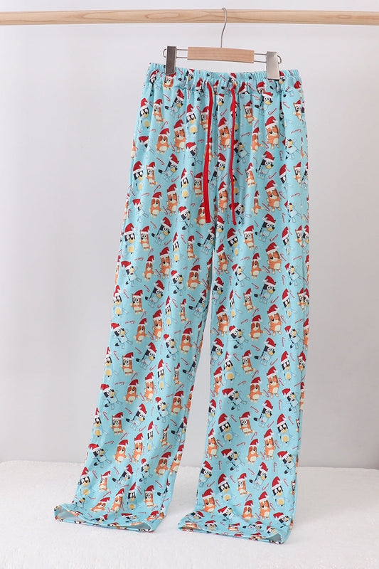 Blue Christmas Character Dad Pajama Pants - Cozy Family Nights