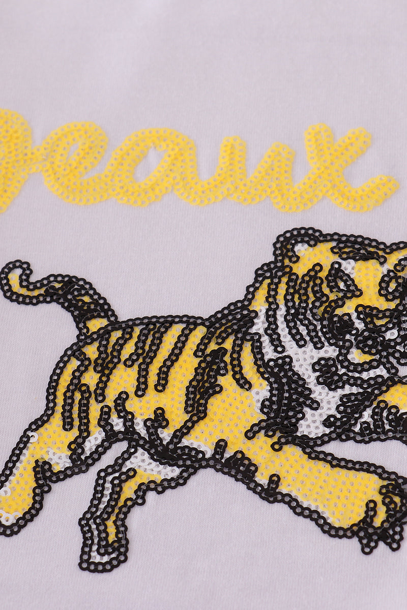 LSU Geaux Tigers Sequin Shorts Set